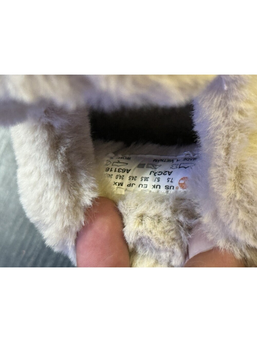 Timberland A2C2J Women’s 7.5 Brown Suede Faux Fur Slip-On Shoes - Picture 7 of 12